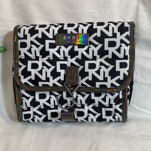 DKNY Puffer Roll Cosmetic Bag, Travel Make up Bag Waterproof Lightweight black